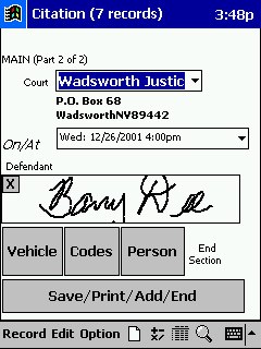 Windows Mobile Synchronization: Signature Box